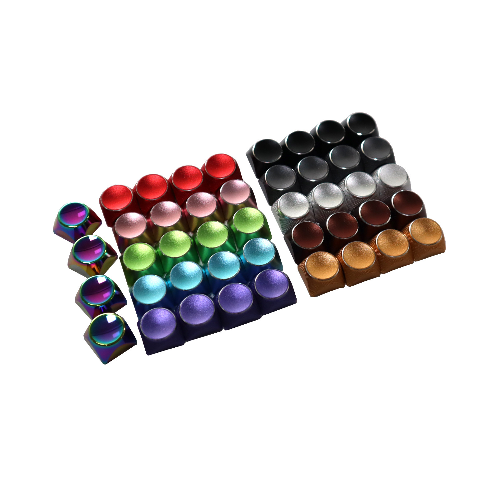 Xda altamente personalizada aleación de aluminio CNC metal clave tapa mecánica teclado tapa gradiente de color llave metal llave extractor