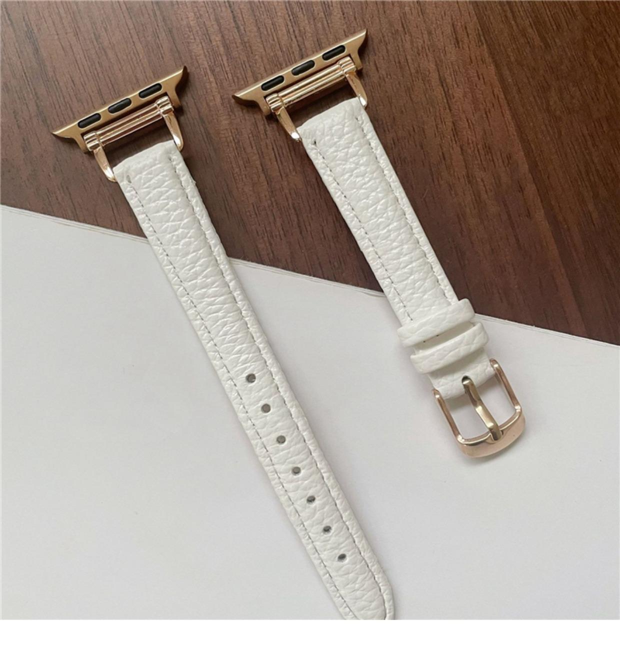 适用applewatch表带女款感皮质se苹果手表iwatchs7/6/5/4/3/2详情3