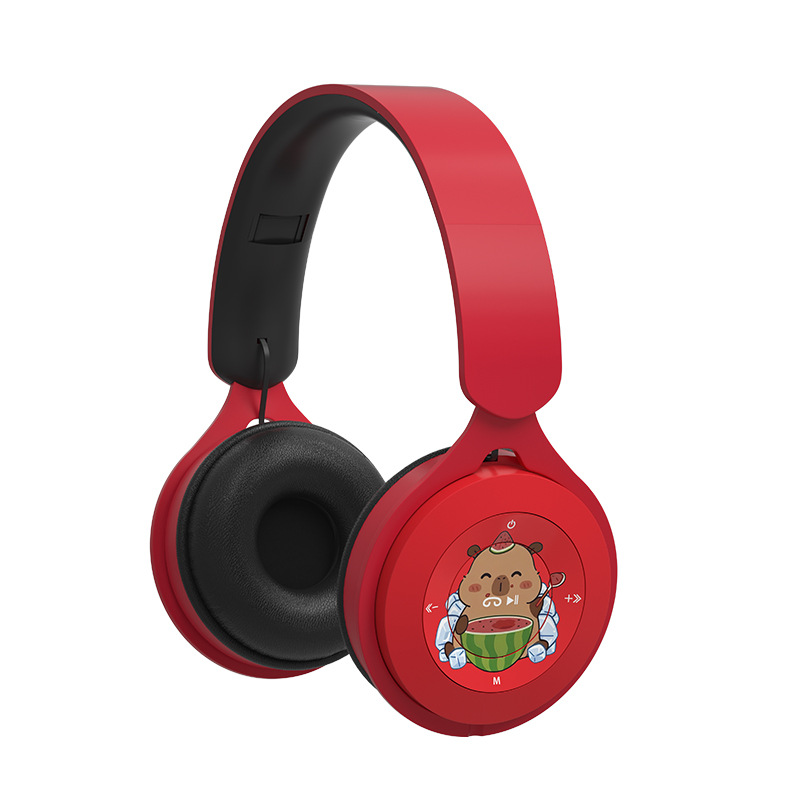 Auriculares Bluetooth inalámbricos Y08 transfronterizos dibujos animados mini portátil plegable soporte FM auriculares para niños