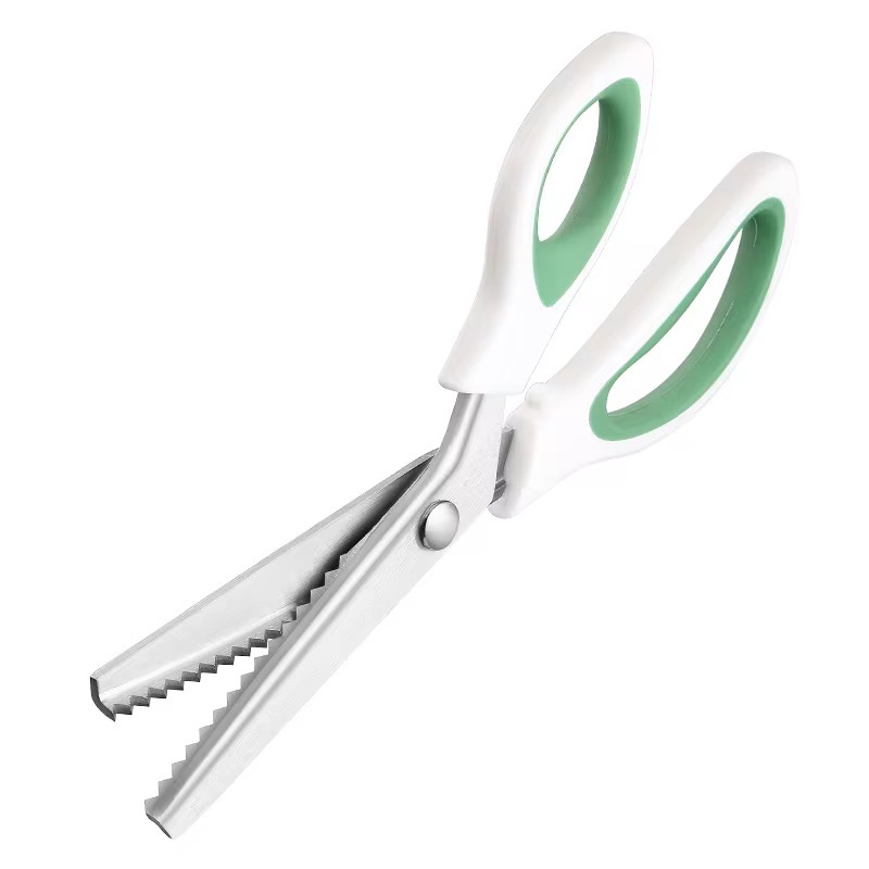 Wholesale In-Stock Triangular Fabric Scissors, Arc Wave Scissors, Handmade Lace Scissors, Stainless Steel Tailoring Scissors