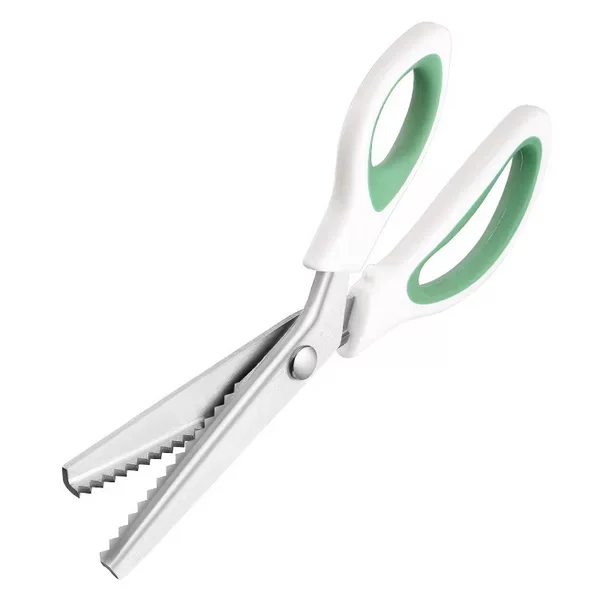 Wholesale In-Stock Triangular Fabric Scissors, Arc Wave Scissors, Handmade Lace Scissors, Stainless Steel Tailoring Scissors