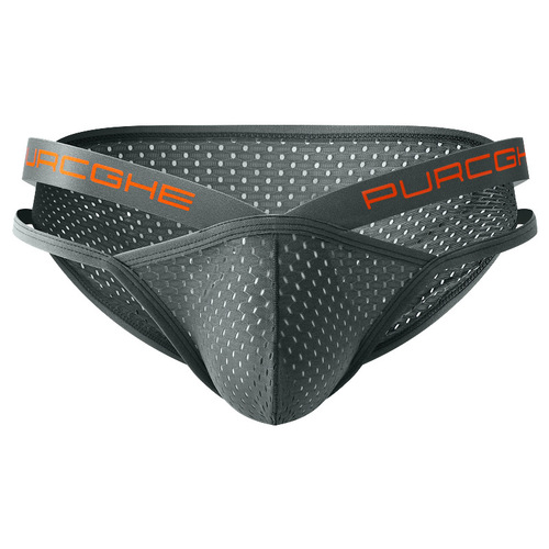 Underwear Men's Ice Silk Briefs Breathable Mesh Sexy Solid Color Men's Underwear Nylon Low Waist Butt Lift Shorts