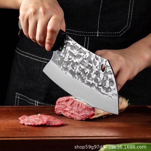 Hand-forged Hammered-Edge Slicing Knife, Household Sharp Meat Cutter, Women's Kitchen Knife, Chef's Knife, Dolphin Blade—Manufacturer