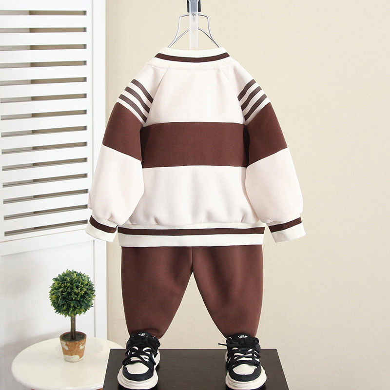 5999 Little Yellow Duck Ropa para niños Traje para niños Primavera y otoño 2024 Nuevo traje de béisbol para bebés de moda Traje de dos piezas para niños