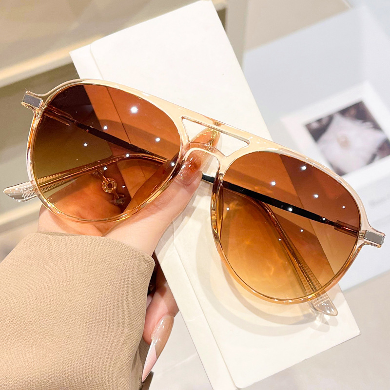 2412 Double-Beam Stylish Sunglasses for Driving, Traveling, and Outdoor Activities, Summer Uv Protection Ultra-Light Sunglasses in Stock