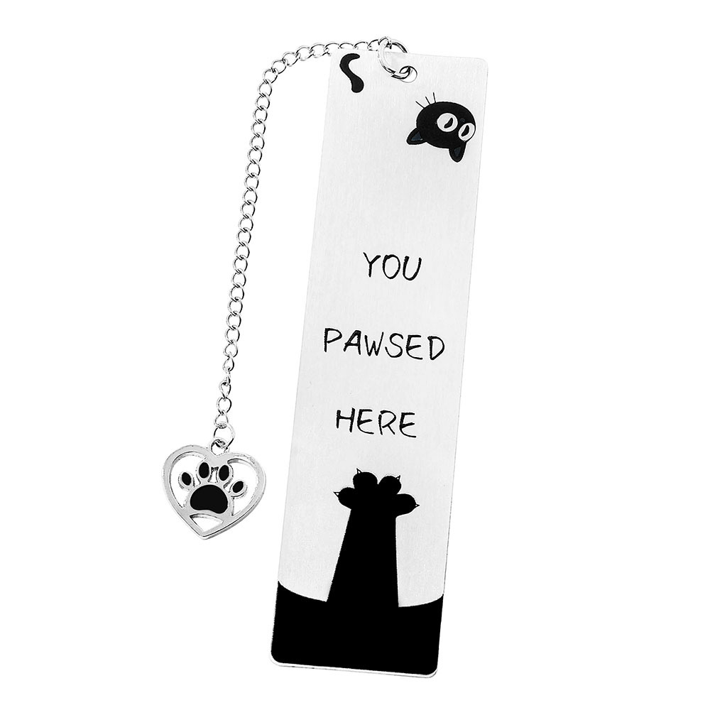 Amazon venta caliente interesante gatito perro marcadores adorables diseño de contraste de color blanco y negro marcadores de acero inoxidable fabricantes al por mayor