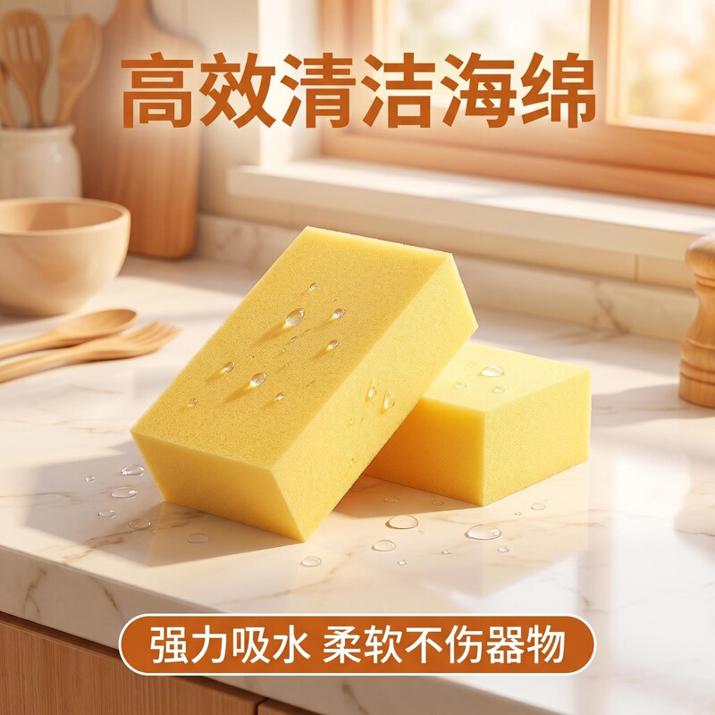 【Premium Selection】Large Sponge Block Extra Large Square Multi-Functional Water Absorbent High-Density Car Wash Dust Removal Cleaning Sponge