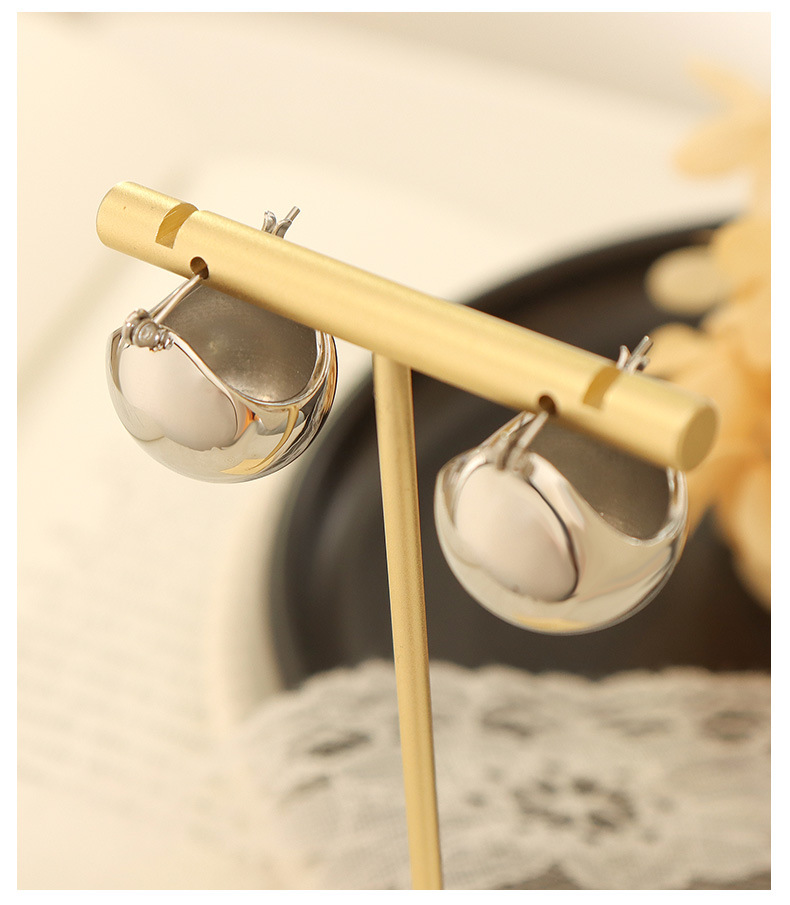 304 Stainless Steel Material Women'S Gender Plating Design PVD Coated 18K Gold Plated 18K Gold 304 Stainless Steel Fashion Earrings