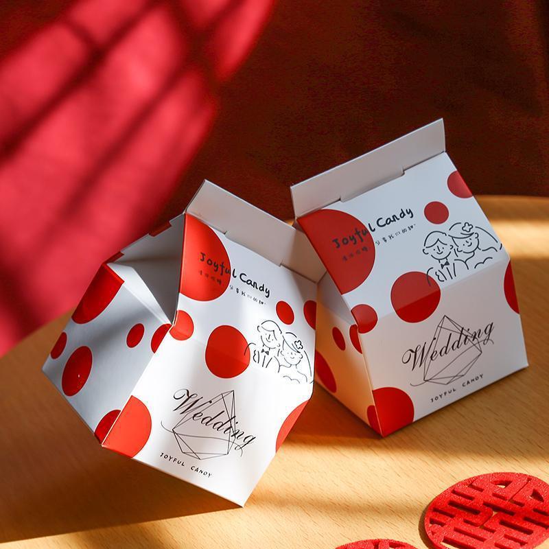 喜糖箱結婚専用結婚祝いギフトボックス喜糖袋クリエイティブネット赤ins風キャンディー包装ギフトボックス|undefined