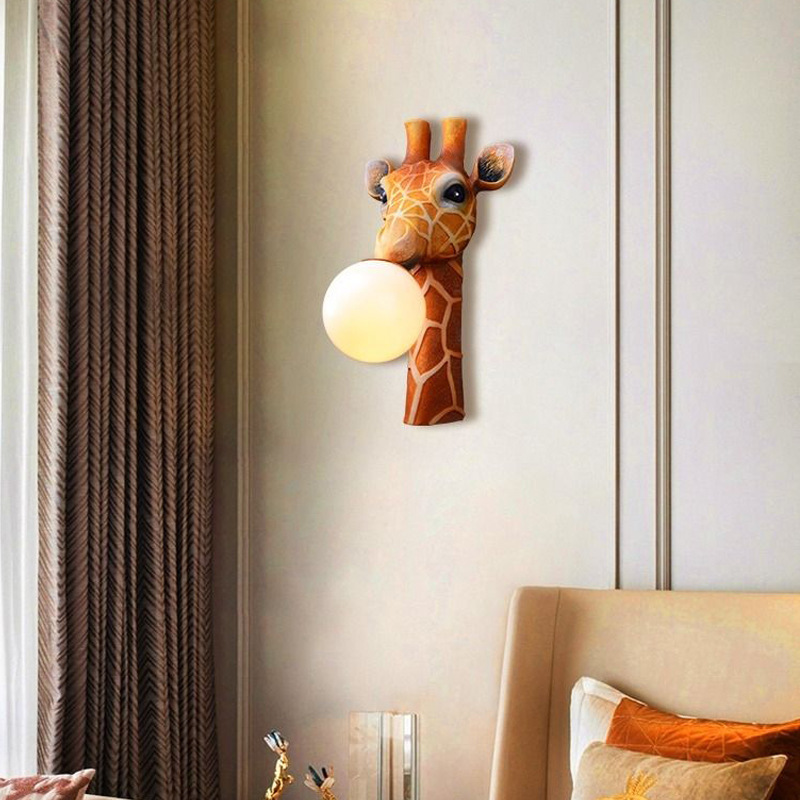 Children's Room Cartoon Animal Personality Wall Lamp Changjin Deer Boys and Girls Bedroom Bedside Study Warm Room Decorative Lamp Children's Room Cartoon Animal Personality Wall Lamp Changjin Deer Boys and Girls Bedroom Bedside Study Warm Room Decorative Lamp