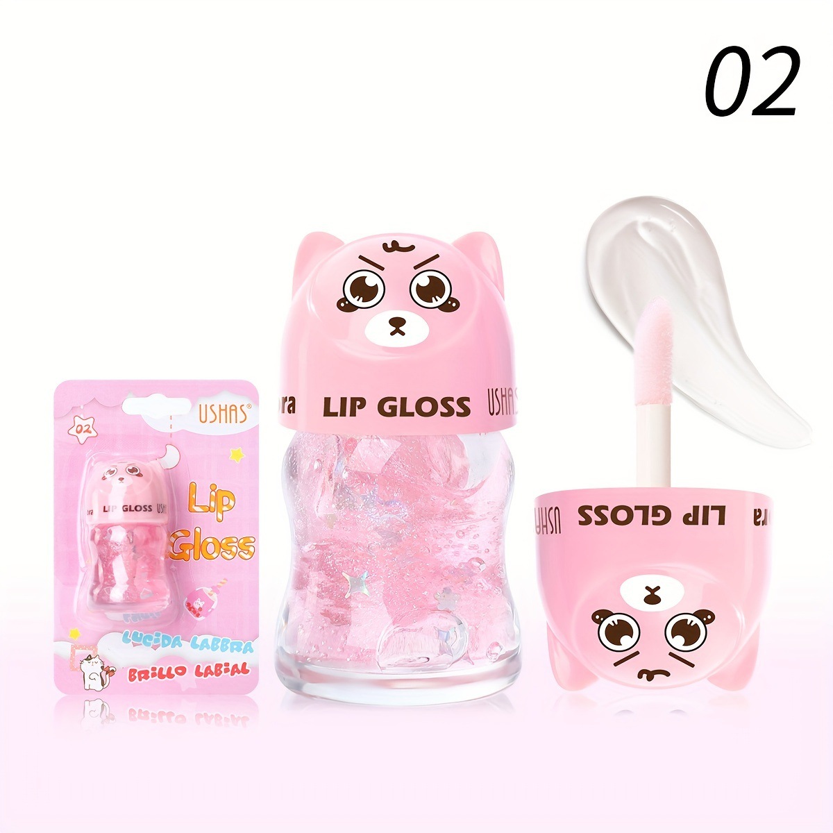 USHAS Europa y América Punto transfronterizo agua brillo de labios hidratante de larga duración brillo de labios bálsamo labial LG2531F
