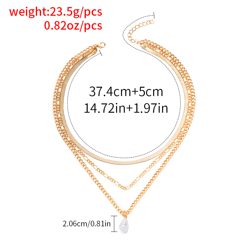 Gold-Plated Pearl Necklace Image 2