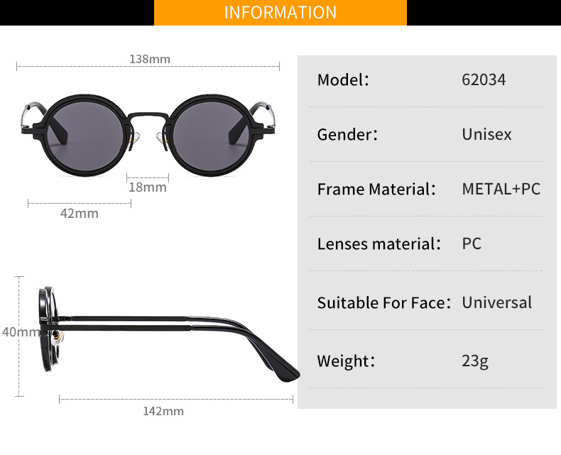 Color Block Pattern Fashion Color Block PC UV400 Protection Round Frame Patchwork Full Frame Women's Sunglasses