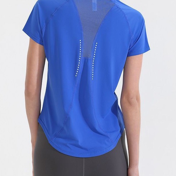 Sports Short-Sleeved T-Shirt for Women 2025 New Antibacterial Breathable Quick-Drying Fitness Vest Summer Slimming Yoga Clothing Top