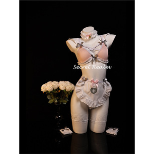 Secret Realm "Master Please Command" Sexy Maid Cosplay Pure Desire Uniform Fun Nightdress Lingerie Set for Women Qqny