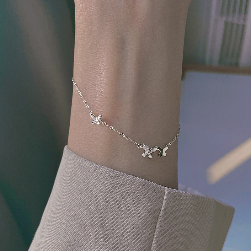 S925 Sterling Silver Butterfly Bracelet 2023 New Popular Bracelet Accessible Luxury Niche Design High-End Bestie Bracelet