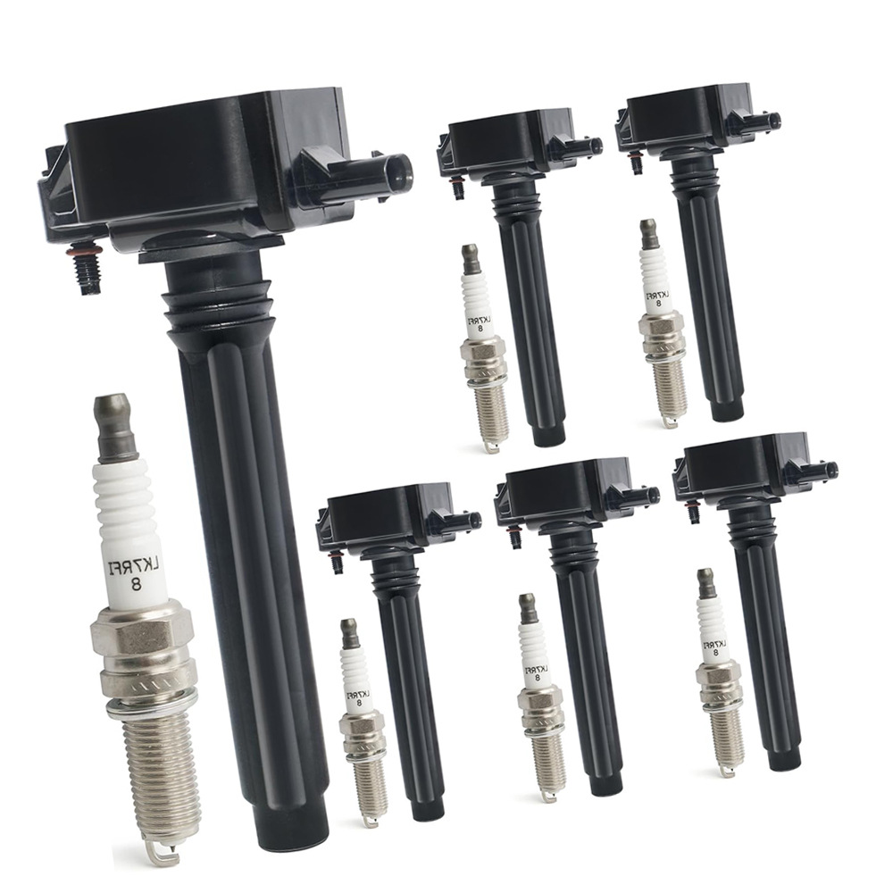 6-Piece Set of Ignition Coils and Iridium Spark Plugs UF648 97390 Suitable for Dodge Ram 3.6L V6