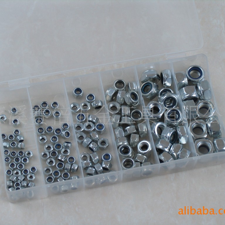 供应厂家直销150PC 六角螺母  防松螺母，尼龙螺母