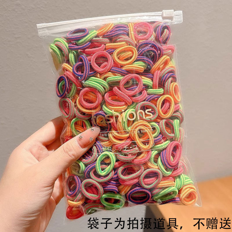 Caricatura encantadora anillo de pelo pulgar no daña el cabello de los niños correa de correa pequeña cuerda de cabello para niñas cuerda de cabello