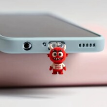 2d新款亚克力2025红色小怪兽适用于iPhone/Type-C安卓连接器手