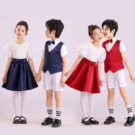 六一儿童合唱演出服男女童啦啦队小学生运动会诗歌朗诵比赛表演服