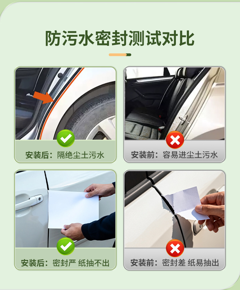 Car Door Sealing Strips, Sound Insulation and Warmth, Self-Adhesive Door and Window Windshield Strips, Door Frame Accessories, Anti-Collision Sealing Strips