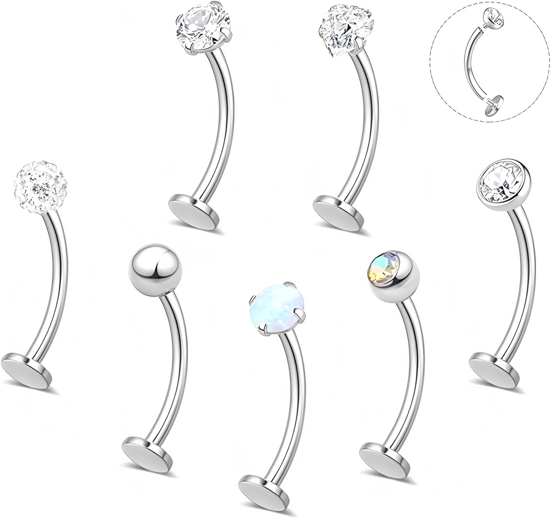 Bague griffe élégante avec piercing nombril et perle_voghion.com