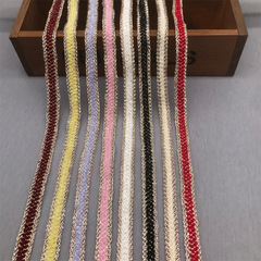 メーカーの現物は1cmの金辺の小さい香風の織帯のカラーのビロードのレースの服装の家庭のアクセサリを供給します。
