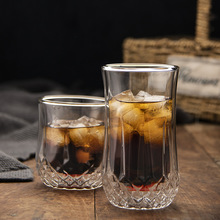 酒具钻石威士忌酒杯啤酒杯家用水杯古典双层洋酒酒杯杯子玻璃杯