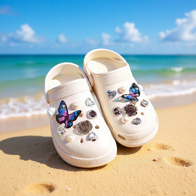 New Transparent Butterfly Shoe Charms with a High-End Feel, DIY Shoe Decoration Clips, Detachable Shoe Charms New Transparent Butterfly Shoe Charms with a High-End Feel, DIY Shoe Decoration Clips, Detachable Shoe Charms