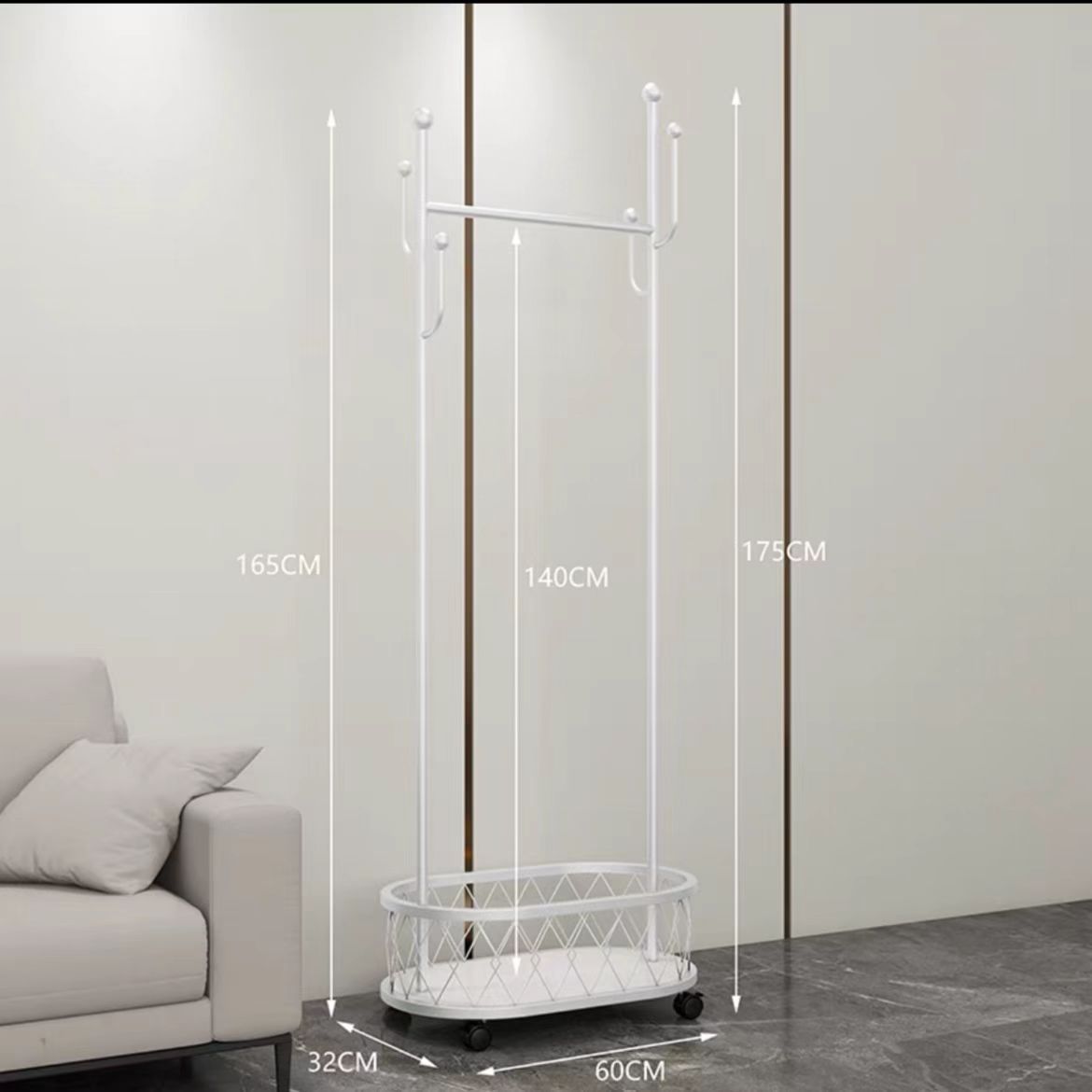 흰색 바구니 높이 16cm * 긴 60cm