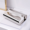 silvery Stainless steel Special-shaped decorate Tissue box a living room TOILET hotel tea table Tissue box tissue storage box