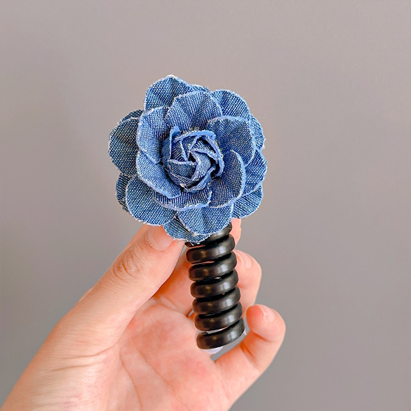 Línea telefónica coreana, lazo para el cabello, cuerda para el cabello duradera, cordón para el cabello trenzado, joyería para el cabello, banda de goma de alto valor, accesorios para el cabello para niños, lote