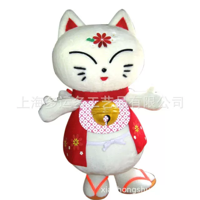 招财猫人偶服装订制吉祥物来图定制泡雕摆件头套充气玩偶动漫定做