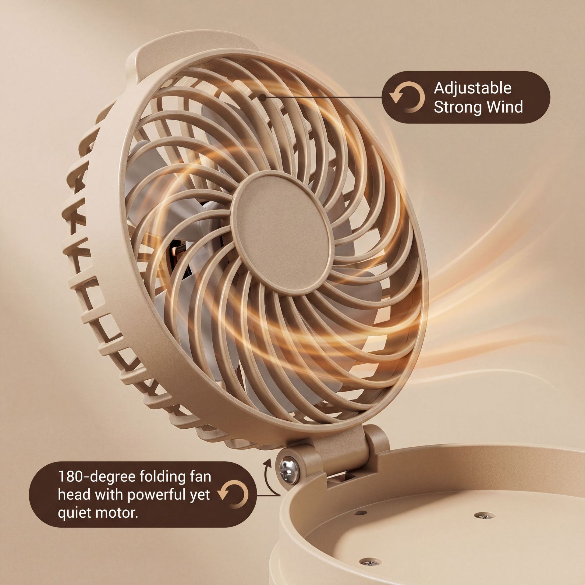 New Camping Lamp With Fan, Lantern-style Outdoor Tent Light Featuring A Foldable High‑brightness Portable Design For Camping._voghion.com
