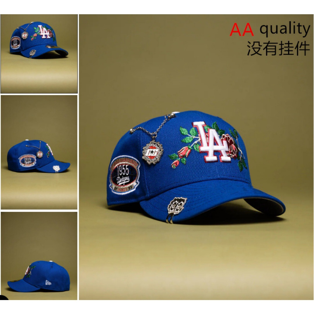 Comercio exterior transfronterizo al por mayor 2026 AA gorra de boca de pato bordado tridimensional ajustable gorra de hip-hop Yankees Dodgers