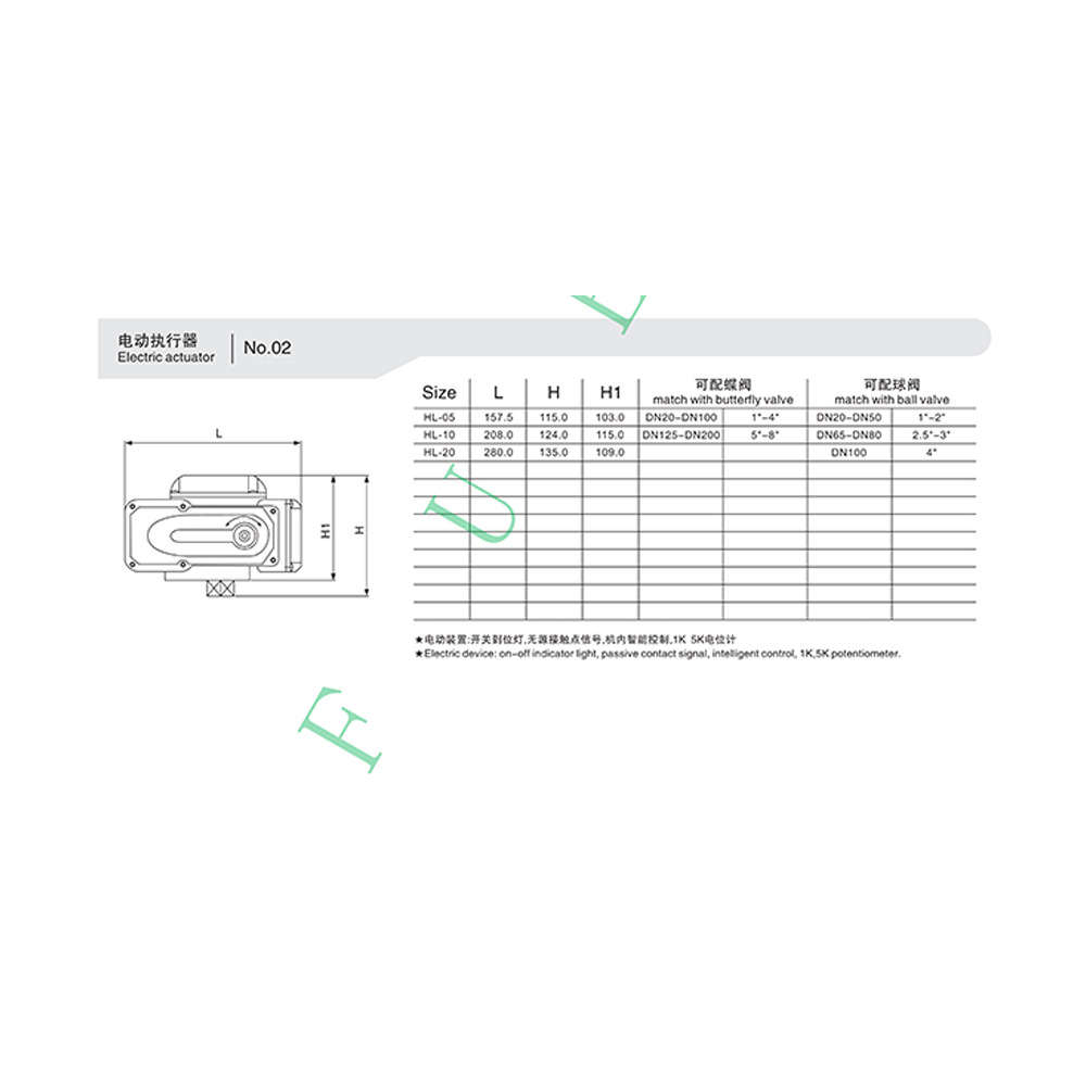 CF阀门   电动执行器NO2   现货大量供应 源头厂家批发