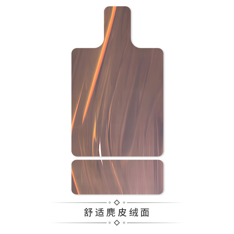 跨境麂皮绒lulu撞色普拉提核心床垫橡胶瑜伽垫吸汗器械印花专用垫|undefined