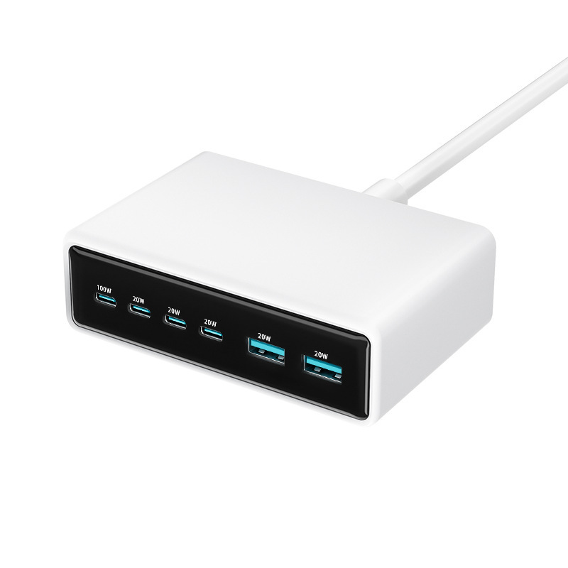 200W氮化镓充电器 20V5A大功率手机笔记本平板通用桌面手机充电站|undefined