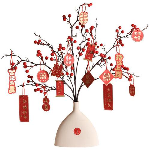 Fortune fruit artificial flowers, artificial flower decorations, living room decorations, engagement wedding arrangements, floral decorations, gifts for the newlyweds