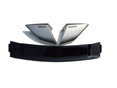 8.5Th Generation Civic, Siming – Fixed wind wing - silver-on-both-sides-black-in-the-middle