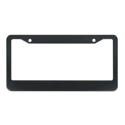 Foreign trade hot selling American standard license plate frame aluminum alloy material black and silver license plate frame multiple craft selection support LOGO (License plate holder/license plate holder) - round-hole-aluminum-alloy-black