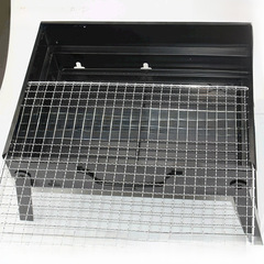 Handle-less Square Stainless Steel Wire BBQ Grill Mesh  
Stainless Steel BBQ Grill Outdoor Portable Edge-Encased BBQ Net