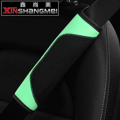 Style Seatbelt Decoration Car — Seat belt shoulder pad - green