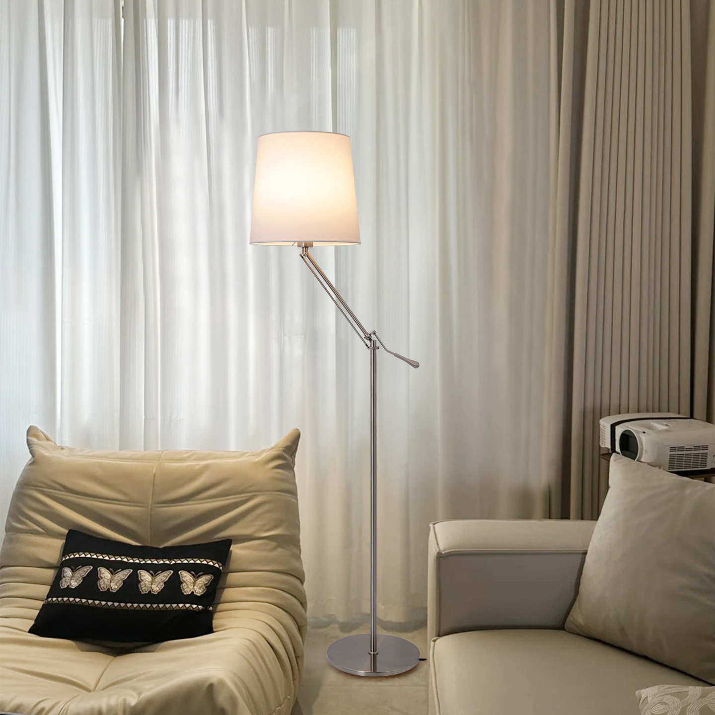 Brazo largo oscilante lámpara de piso de oficina sala de estar sofá dormitorio de alta calidad cabecera de cama de pesca vertical lámpara de piso 194L