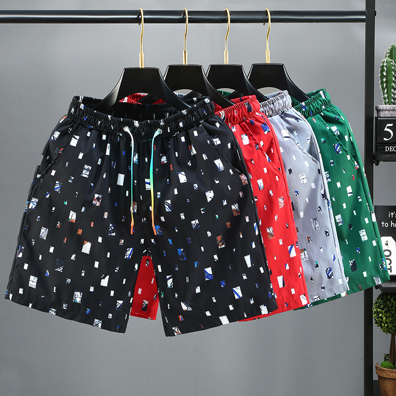 Trendige Freizeitshorts für Herren, locker sitzender Sommer-dünner Stil, Strandreithose für Oberbekleidung, gerüscht und hübsch jung_voghion.com