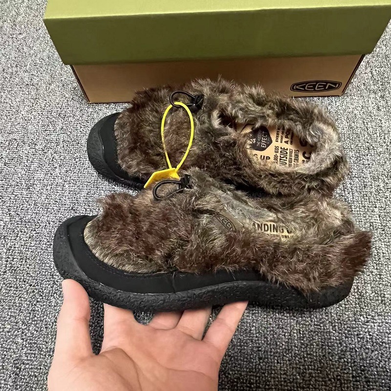 外国貿易原票キーン・ホッセーIIスライド女子冬一足足毛羽立ち靴小羊蹄カジュアルシューズ