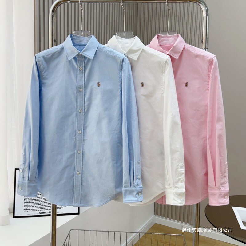 Pony Embroidered Shirt Oxford Cotton 2025 Autumn Loose Casual Long-Sleeved Men's Classic Shirt Long-Sleeved