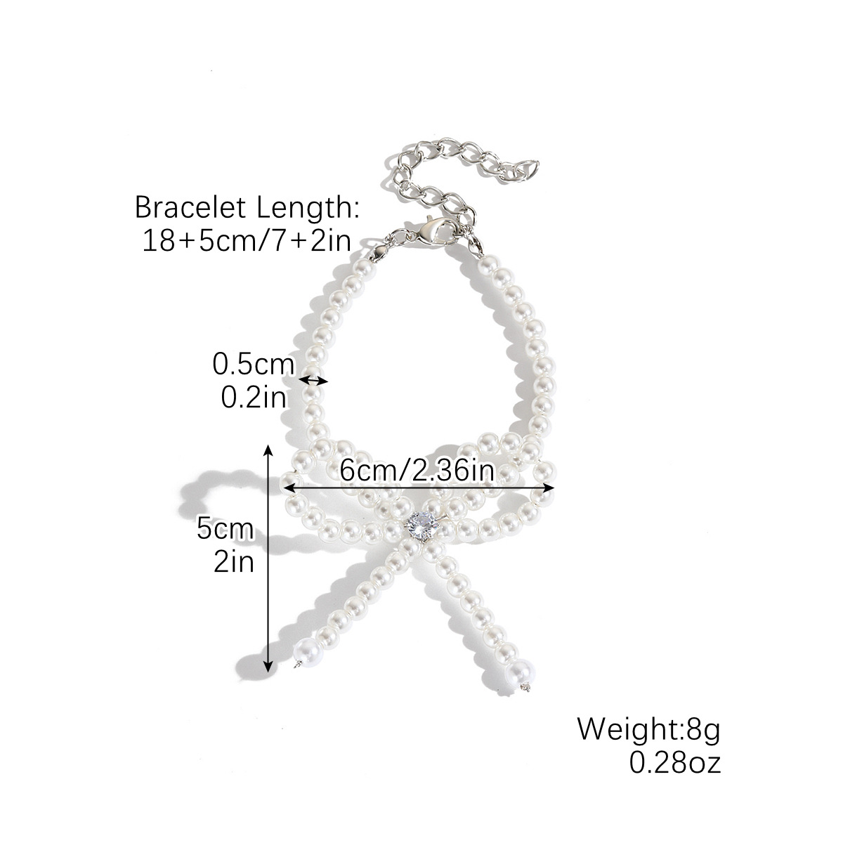 Südkorea Dongdaemun einfache exquisite vielseitige Kristall Perle Ballett Stil Perlen Bogen Halskette Schlüsselbein Kette Halskette_voghion.com