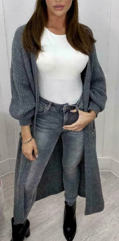 欧美秋冬女装针织衫跨境外贸长款口袋开衫毛衣亚马逊纯色大码毛衣|undefined